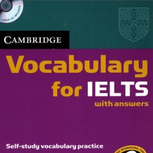 The cover page of cambridge vocabulary for ielts